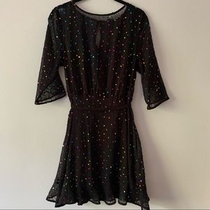 ISLA Black and Sequins mini dress